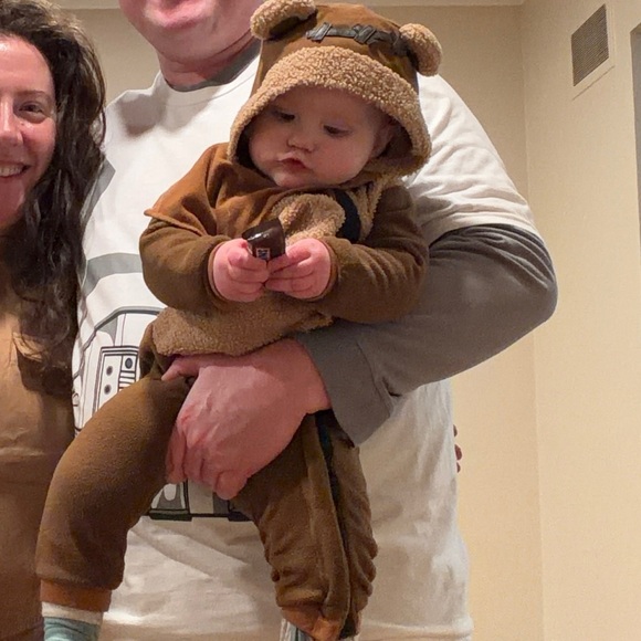 STAR WARS Baby Infant Ewok Bodysuit Costume 6-12 Months Wicket Halloween - Picture 11 of 11